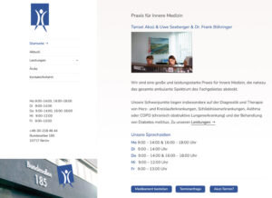 Praxis für Innere Medizin Wilmersdorf - Webdesign Referenz