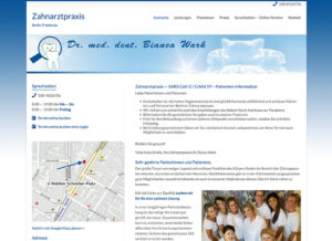 Homepage Zahnarztpraxis Berlin Friedenau
